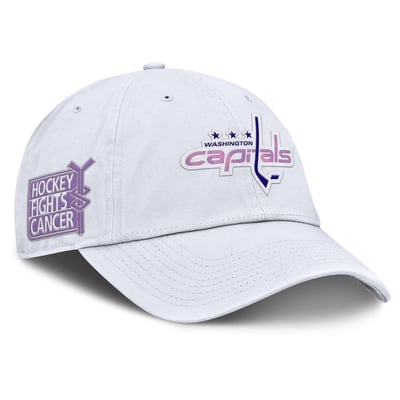  Washington Capitals Fanatics Authentic Pro Hockey Fights Cancer Adjustable Hat - White